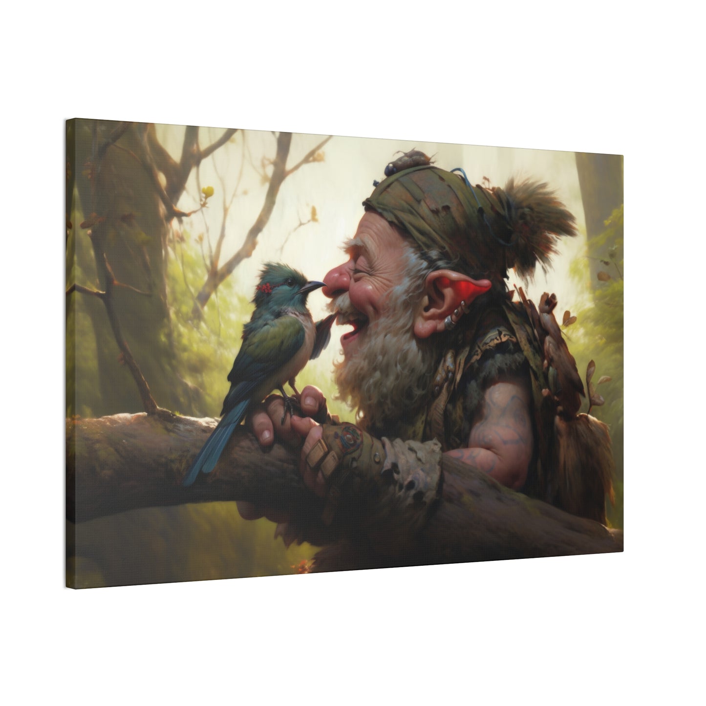 "Feathered Jester"  Canvas Stretched, 0.75" - Print