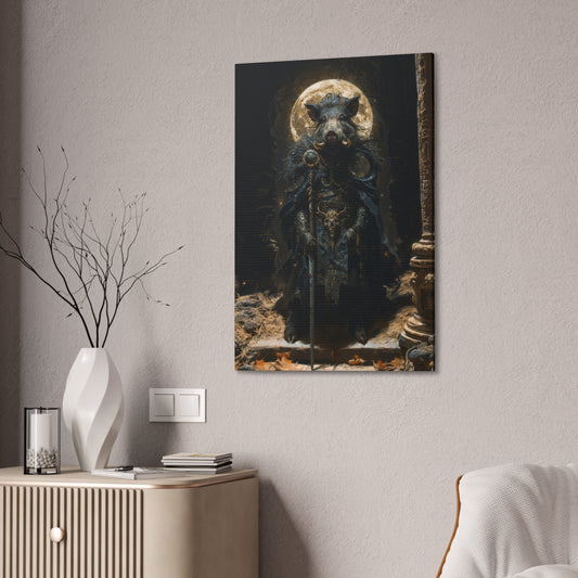 "Shadowtusk Shaman" Canvas Stretched, 0.75" - Print