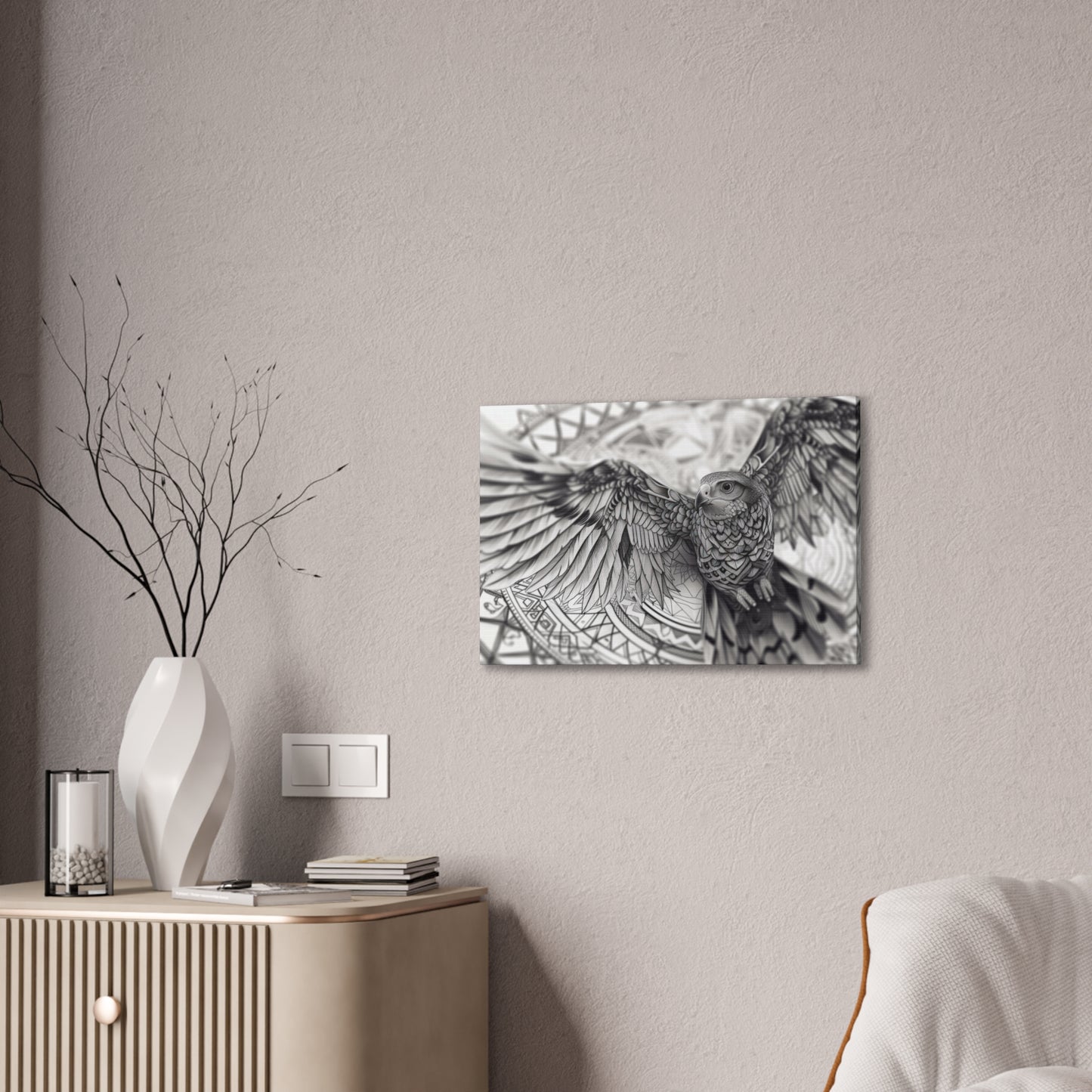 "Falcons Escape"  Canvas Stretched, 0.75" - Print