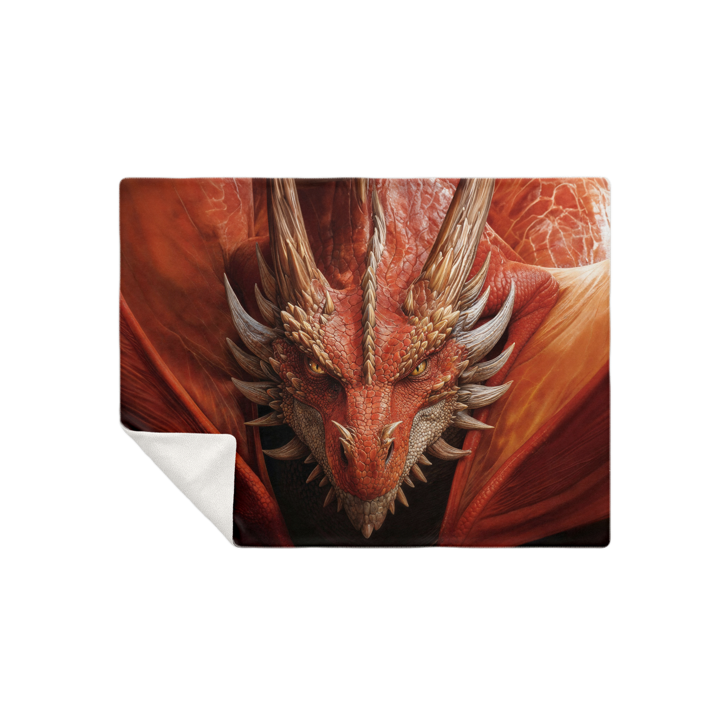 Fiery Gaze Premium Microfleece Blanket