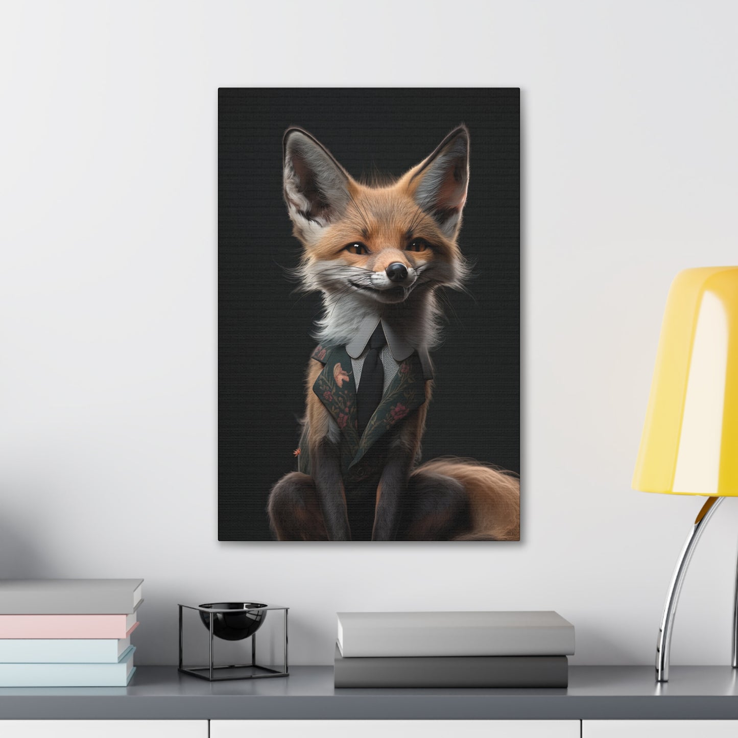 "Mr Sleek Fox" Canvas Stretched, 0.75" - Print