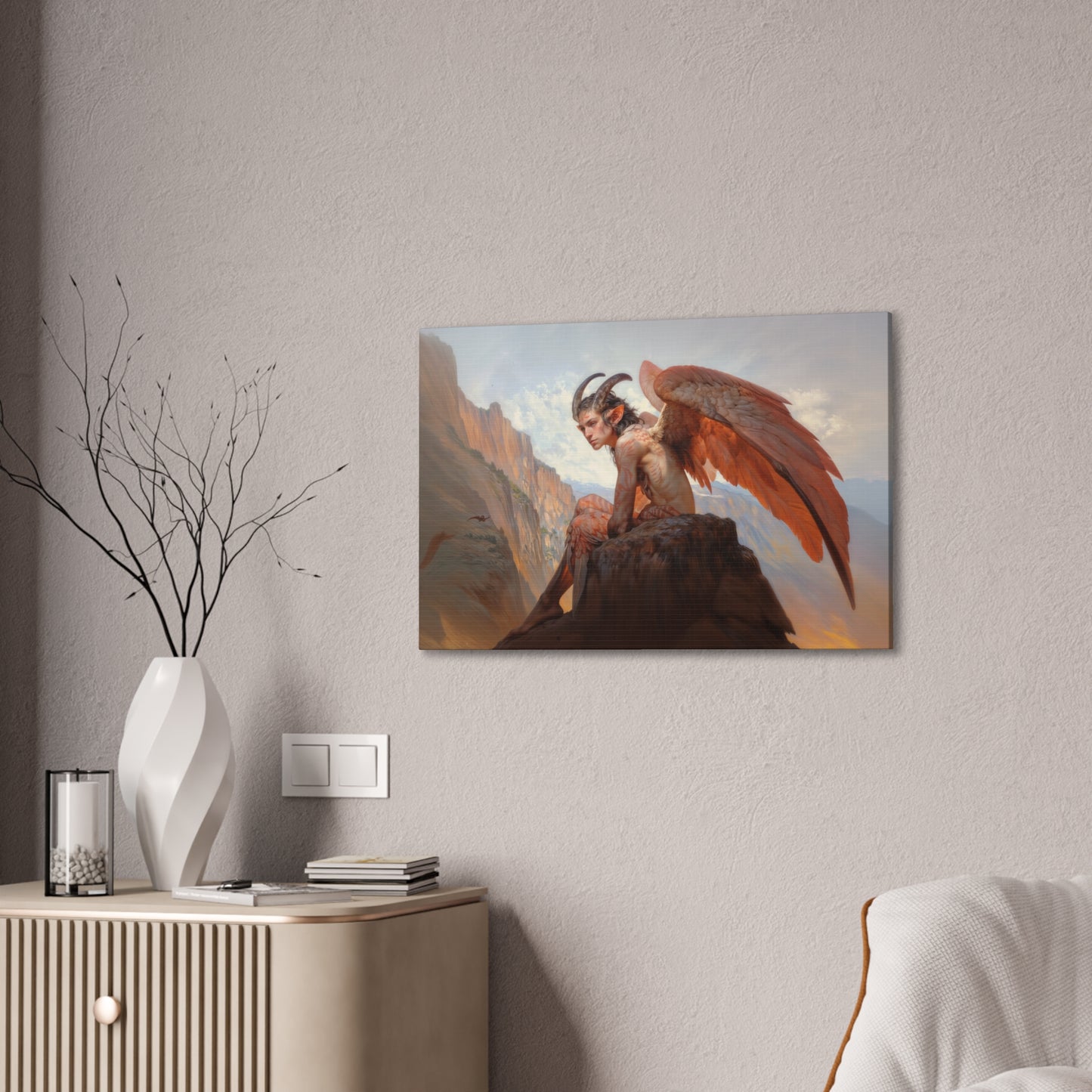 "Wings of the Forgotten Dawn"  Canvas Stretched, 0.75" - Print