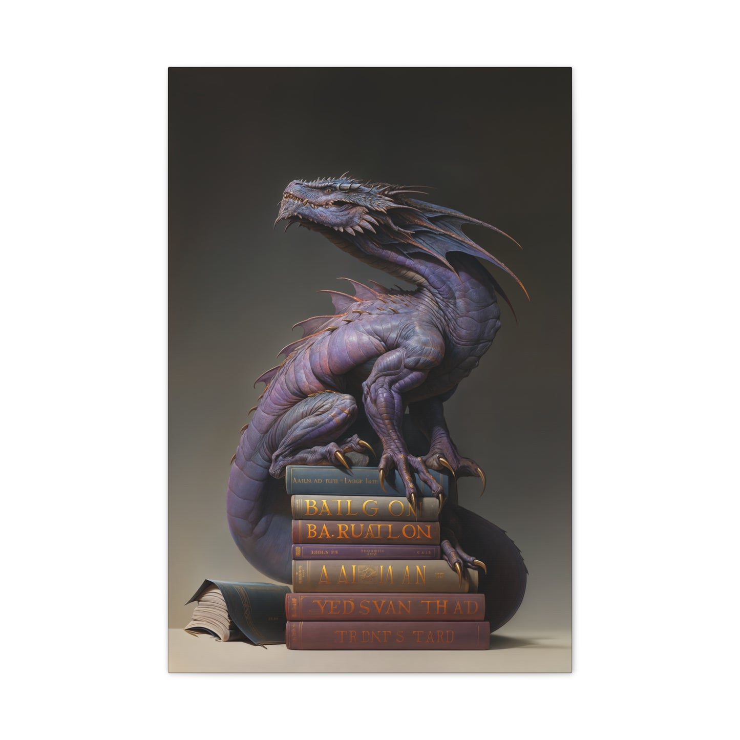 "Book Wyrm" Canvas Stretched, 0.75" - Print