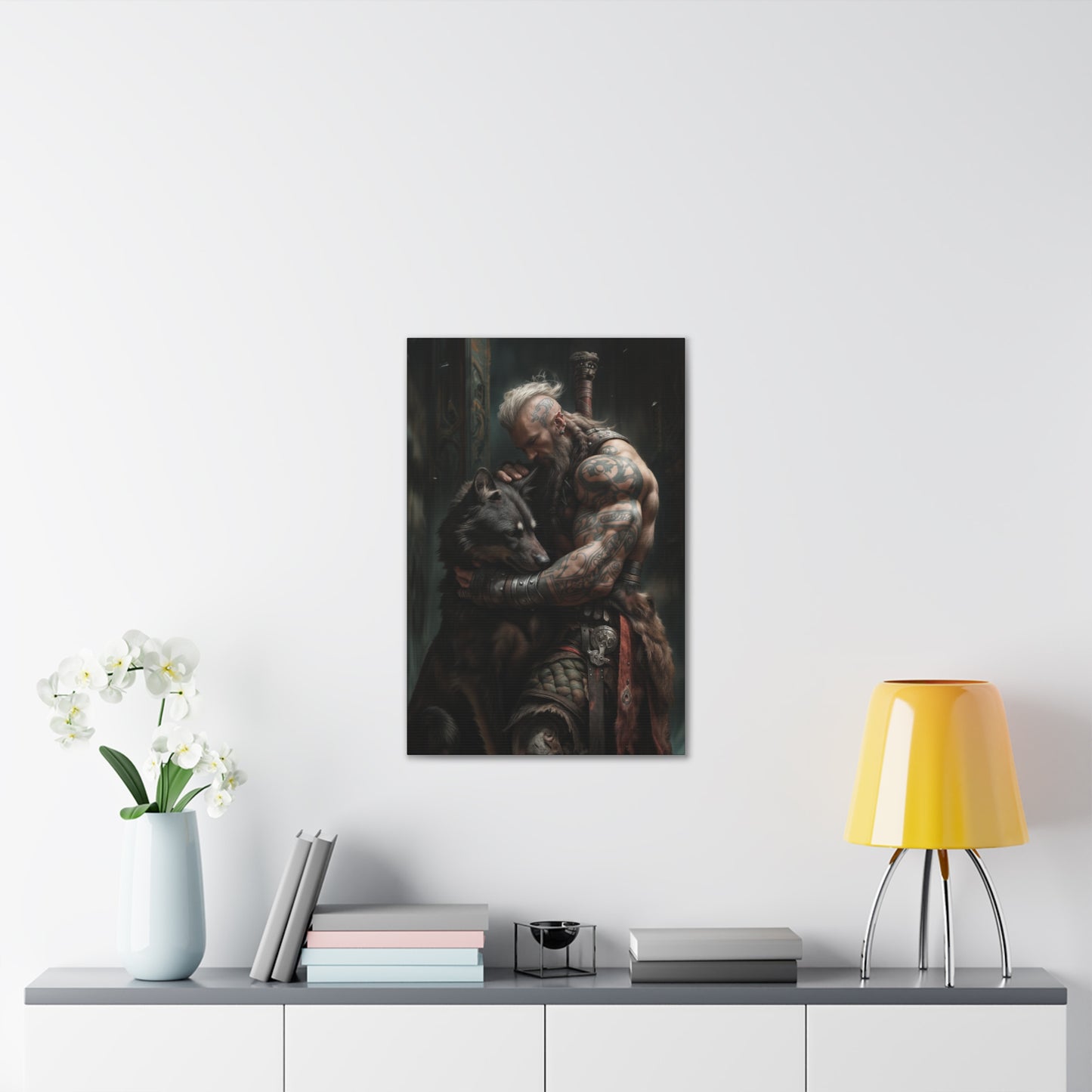 "Vikings Best Friend" Canvas Stretched, 0.75" - Print