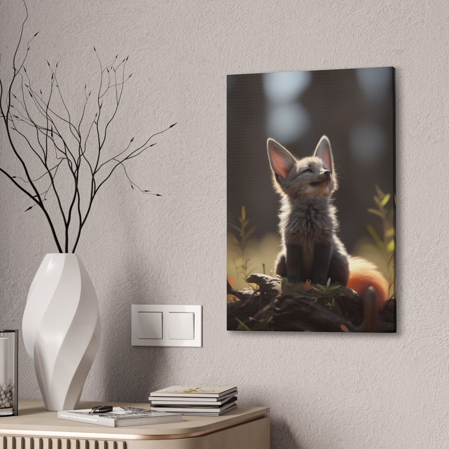 "Dawn Fox" Canvas Stretched, 0.75" - Print