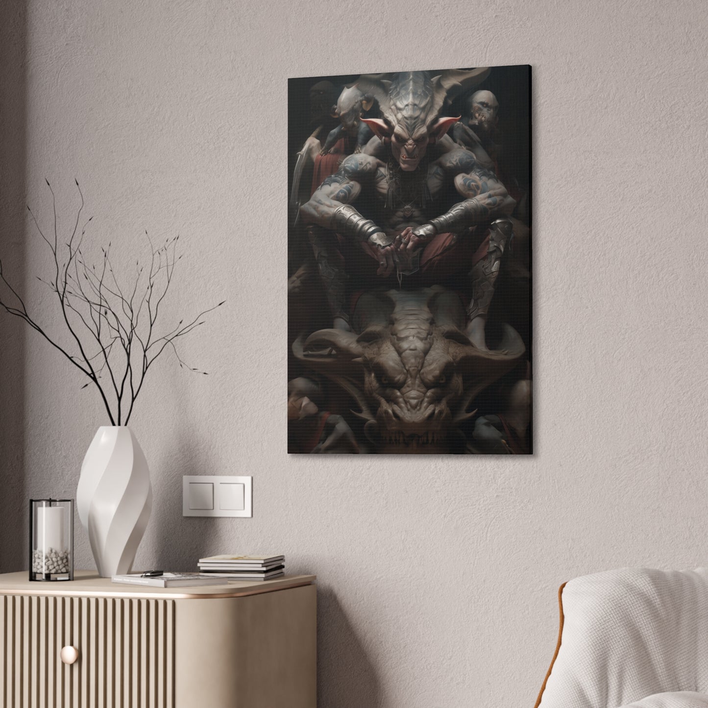 "Draconian Goblin King" Canvas Stretched, 0.75" - Print