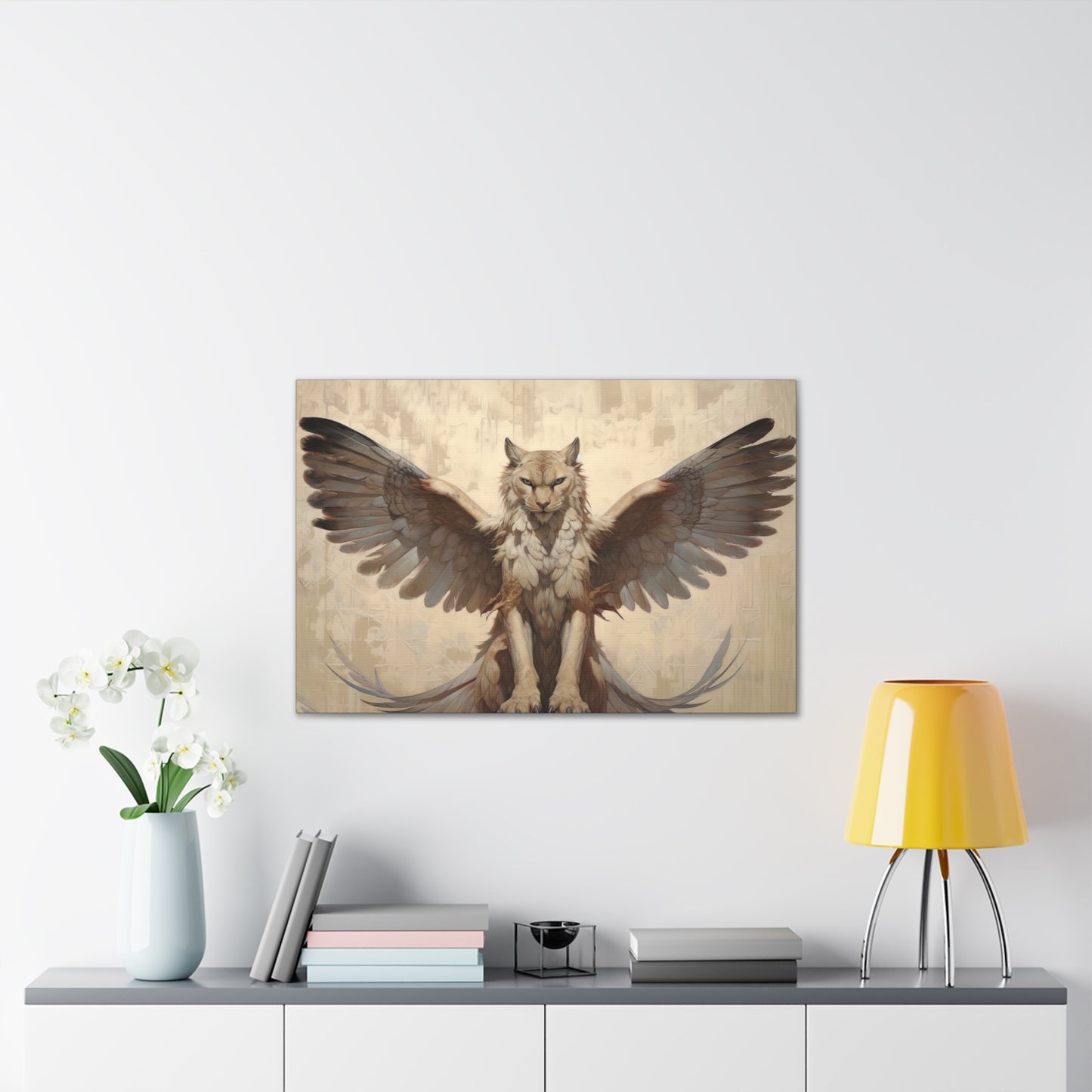 "Winged Wildcat"  Canvas Stretched, 0.75" - Print