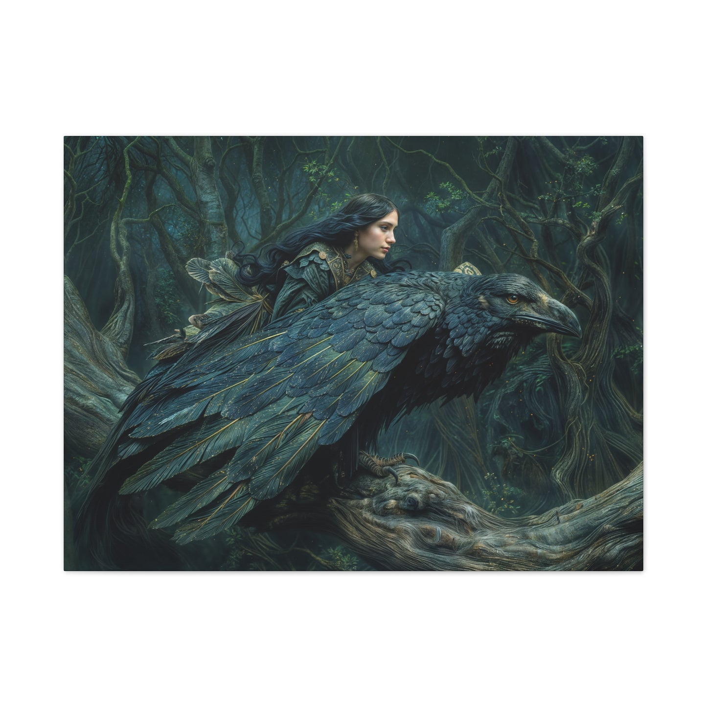 "Lady Of The Crows"  Canvas Stretched, 0.75" - Print