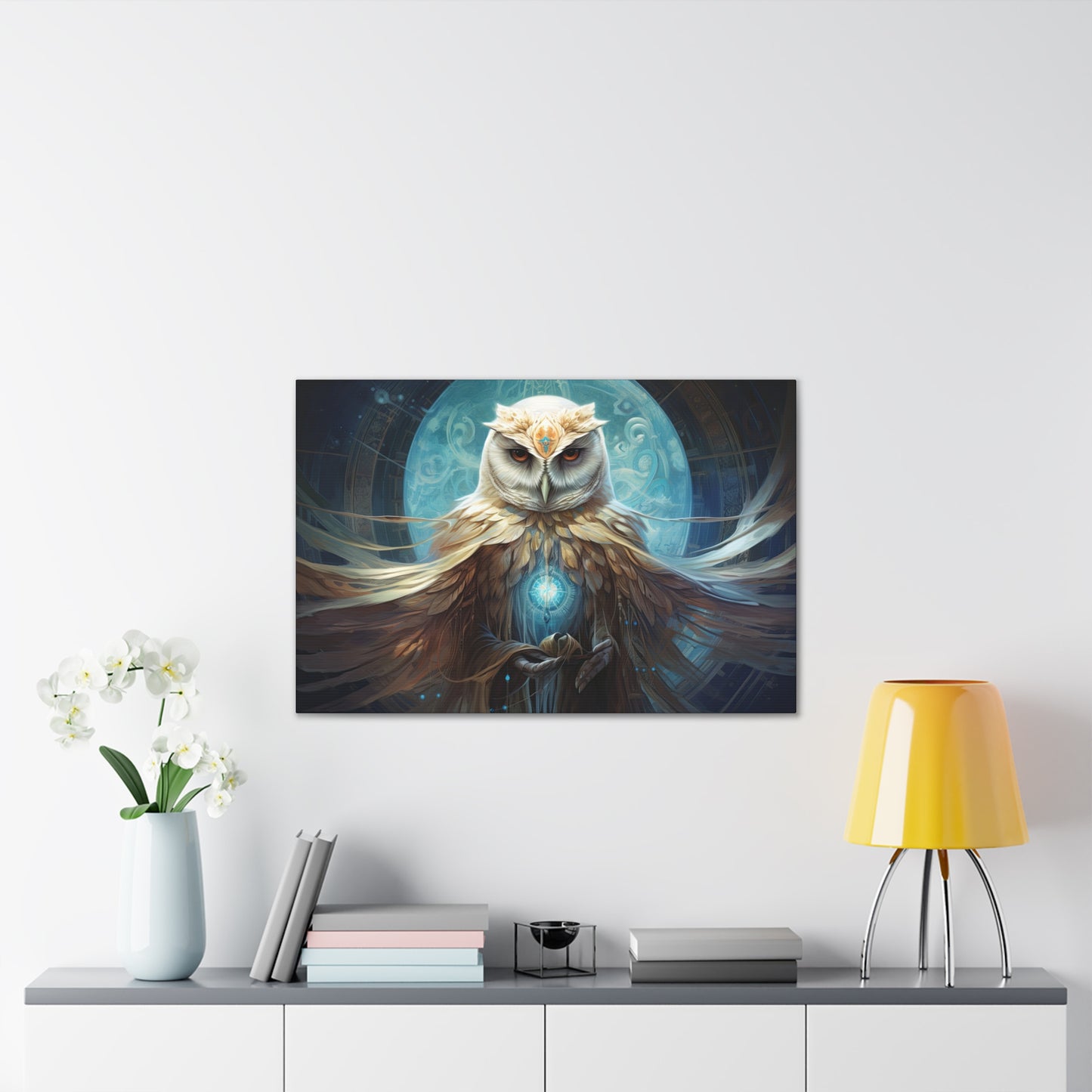 "Owl Deity"  Canvas Stretched, 0.75" - Print