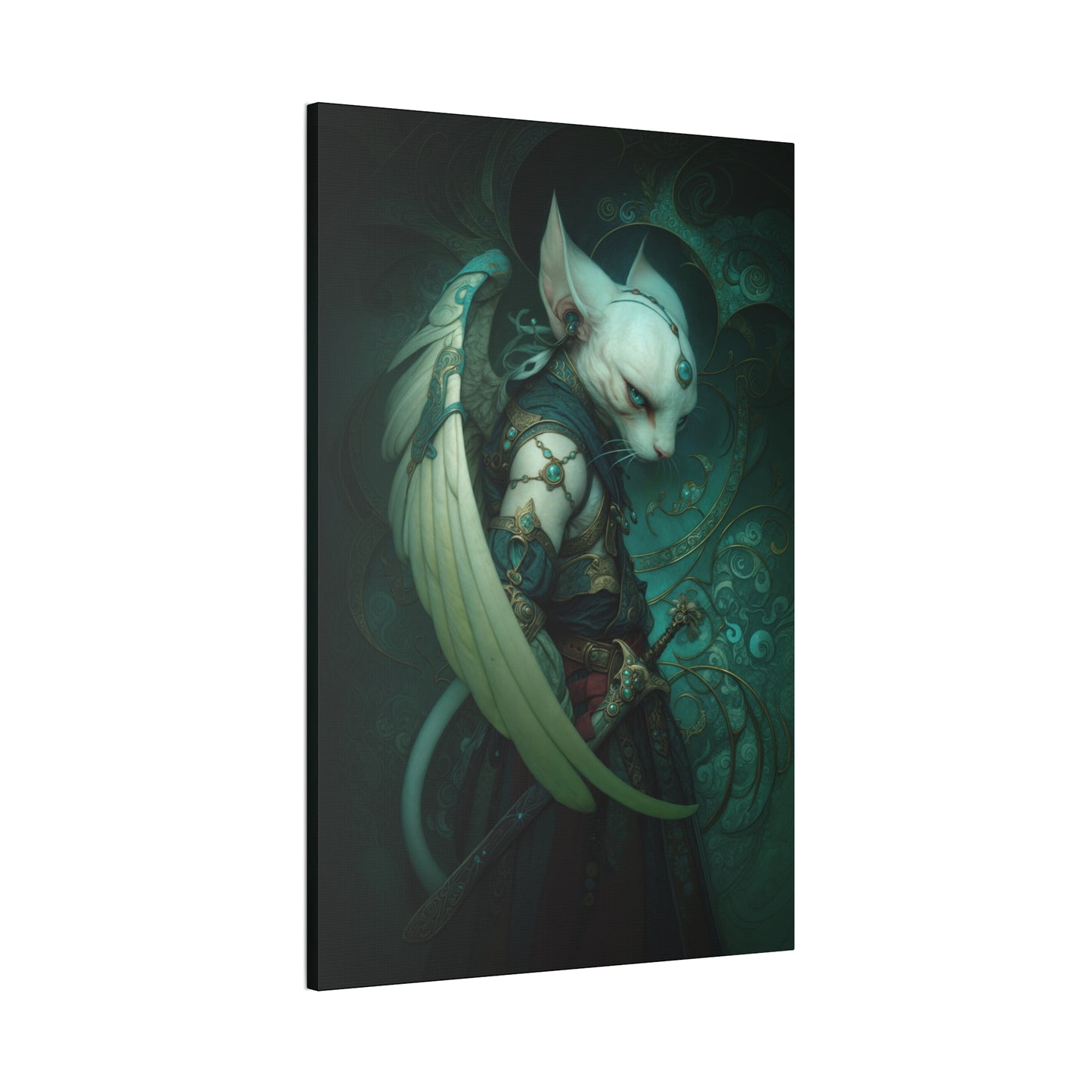 "Feline Protector Of The Veil" Canvas Stretched, 0.75" - Print