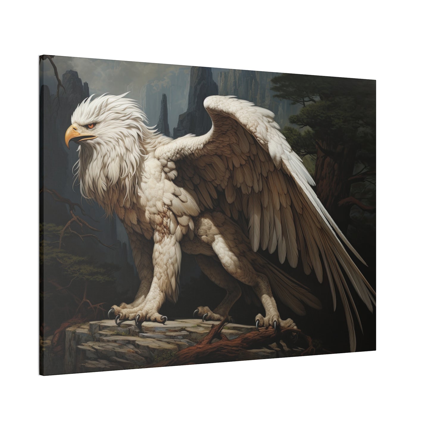 "Forest Sentinel Griffonr"  Canvas Stretched, 0.75" - Print