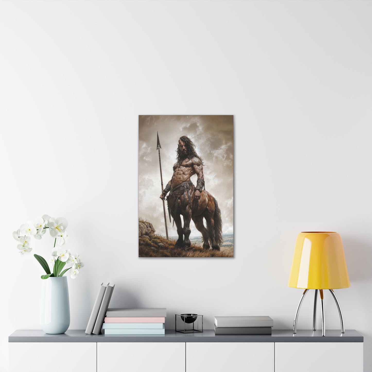 "Centaur Spearman" Canvas Stretched, 0.75" - Print