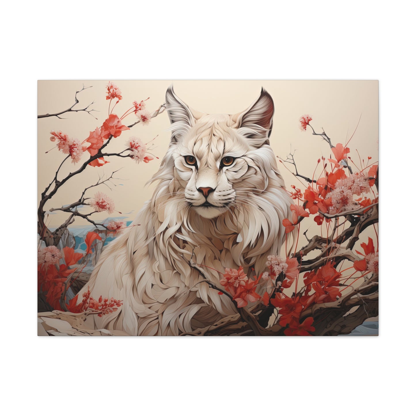 "Scarlet Whiskers Lynx"  Canvas Stretched, 0.75" - Print