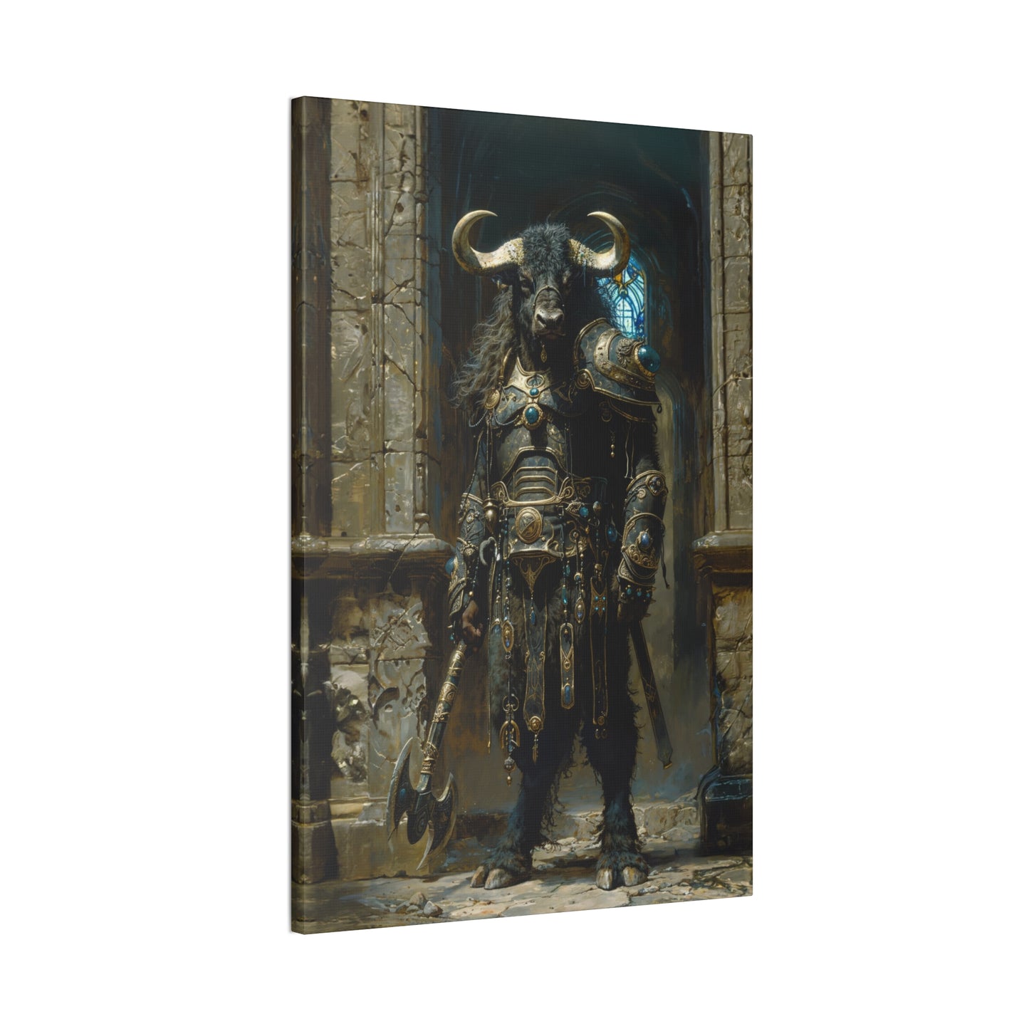 "Minotaur Centurion" Canvas Stretched, 0.75" - Print