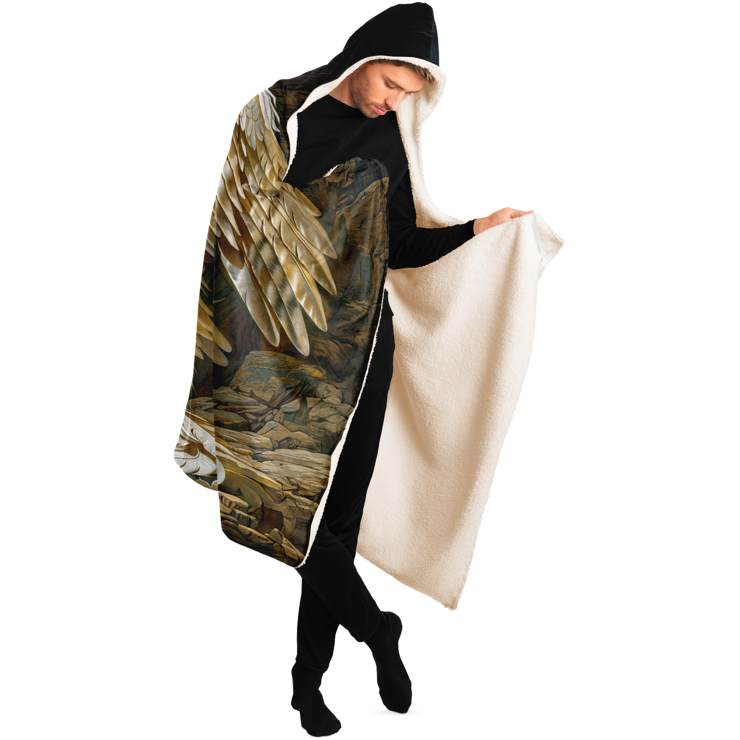 The Ivory King Hooded Blanket