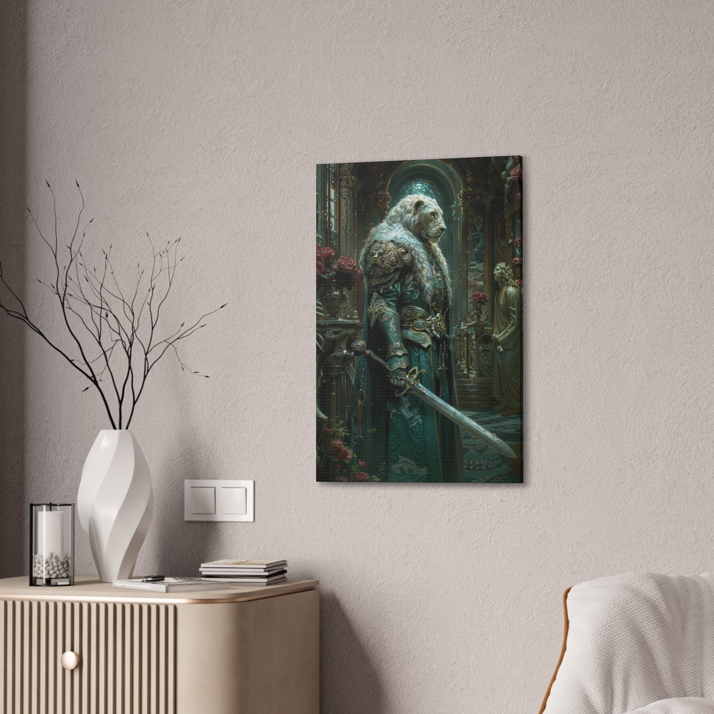 "Valor In The Halls Of Kings" Canvas Stretched, 0.75" - Print