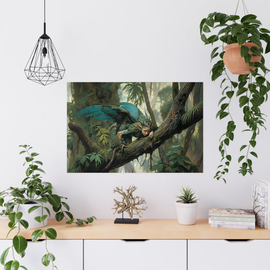 "The Woodland Sprite’s Watcher" Poster - Print