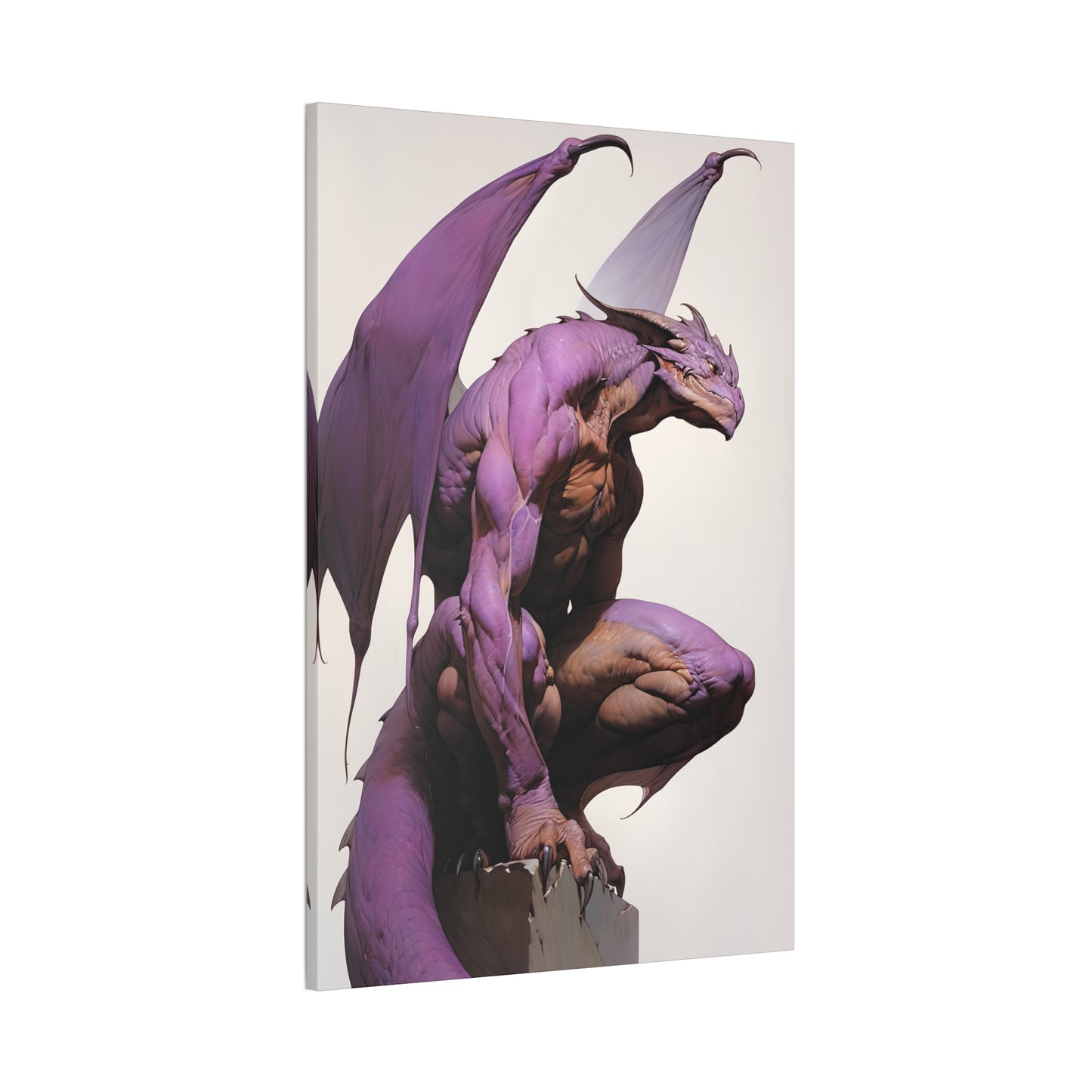 "Zephyrion The Violet Winged Draconian" Canvas Stretched, 0.75" - Print