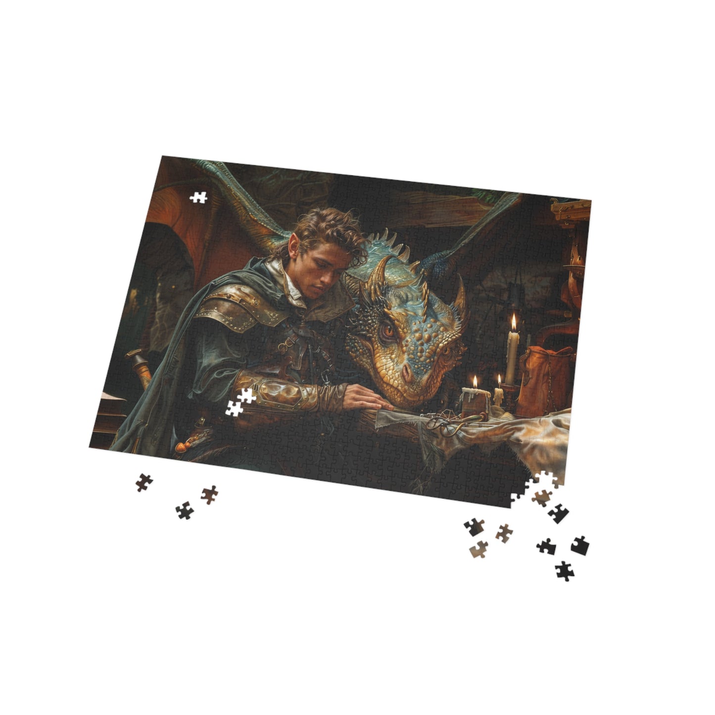 "Candlelit Companions" Puzzle (500, 1000-Piece)