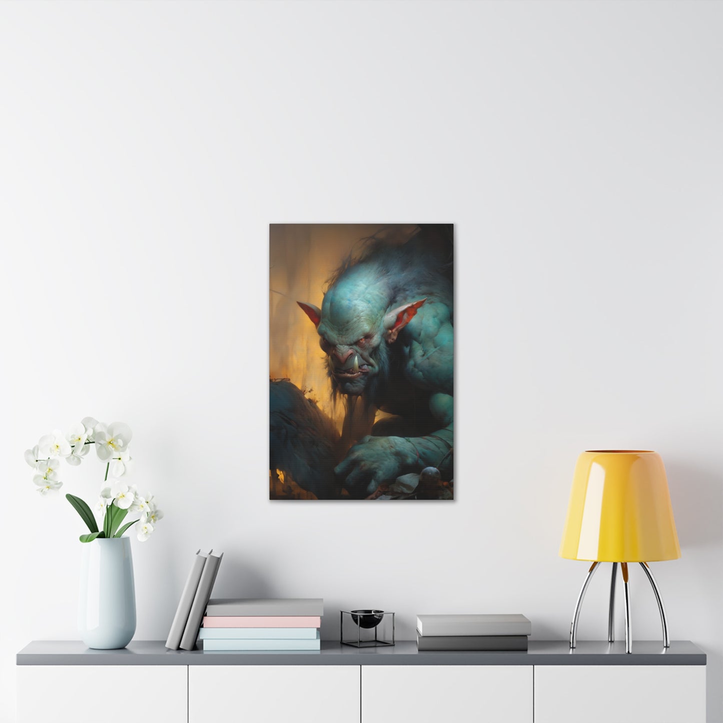 "Hungry Troll" Canvas Stretched, 0.75" - Print