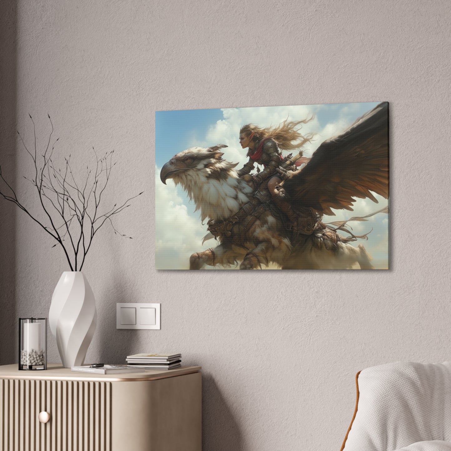 "Griffin Rider"  Canvas Stretched, 0.75" - Print