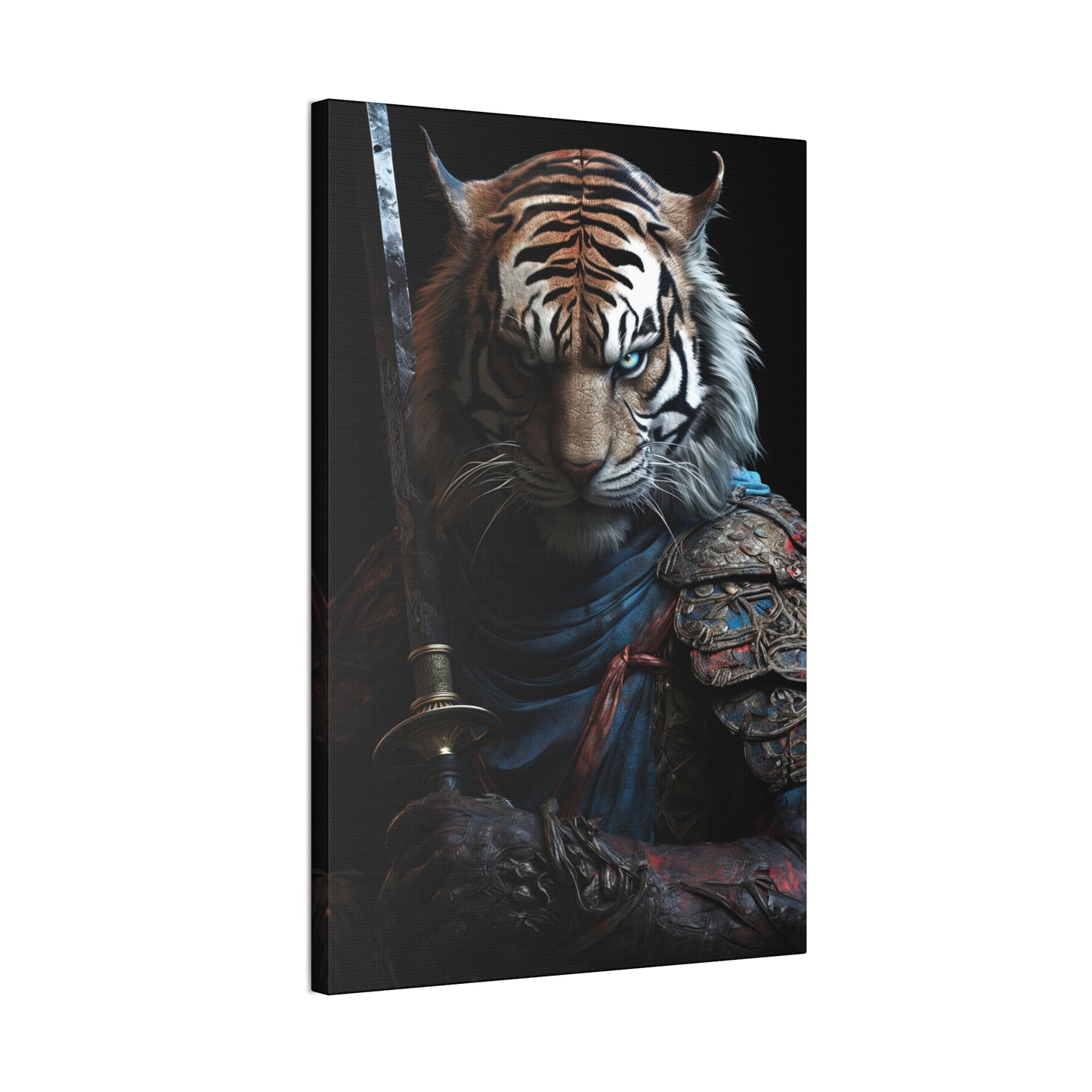 "Tiger Samurai" Canvas Stretched, 0.75" - Print