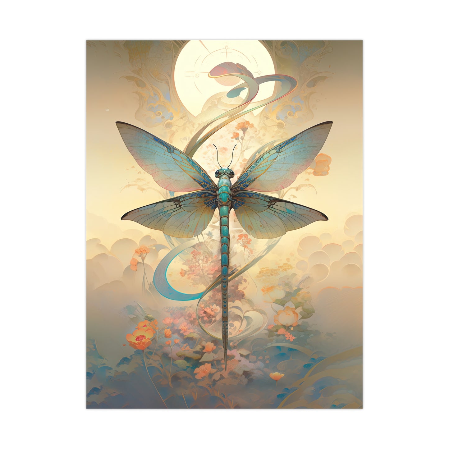 "Zen Dragonfly" Poster - Print