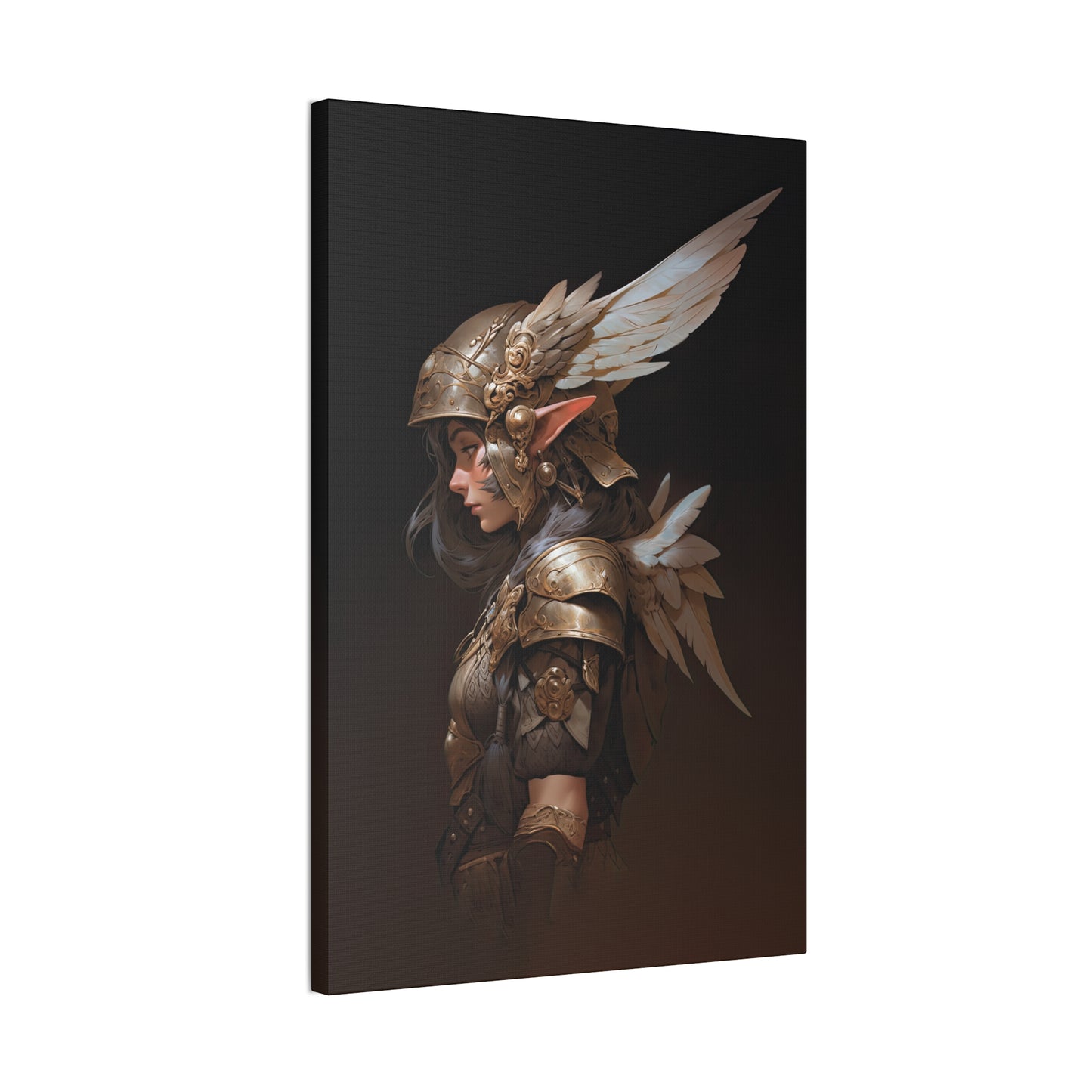 "Feathered Fae Soldier" Canvas Stretched, 0.75" - Print