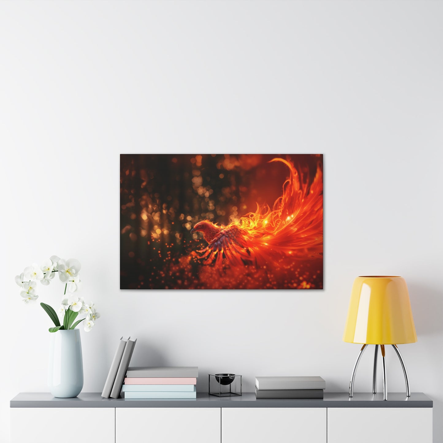 "Blazing Grace Phoenix"  Canvas Stretched, 0.75" - Print