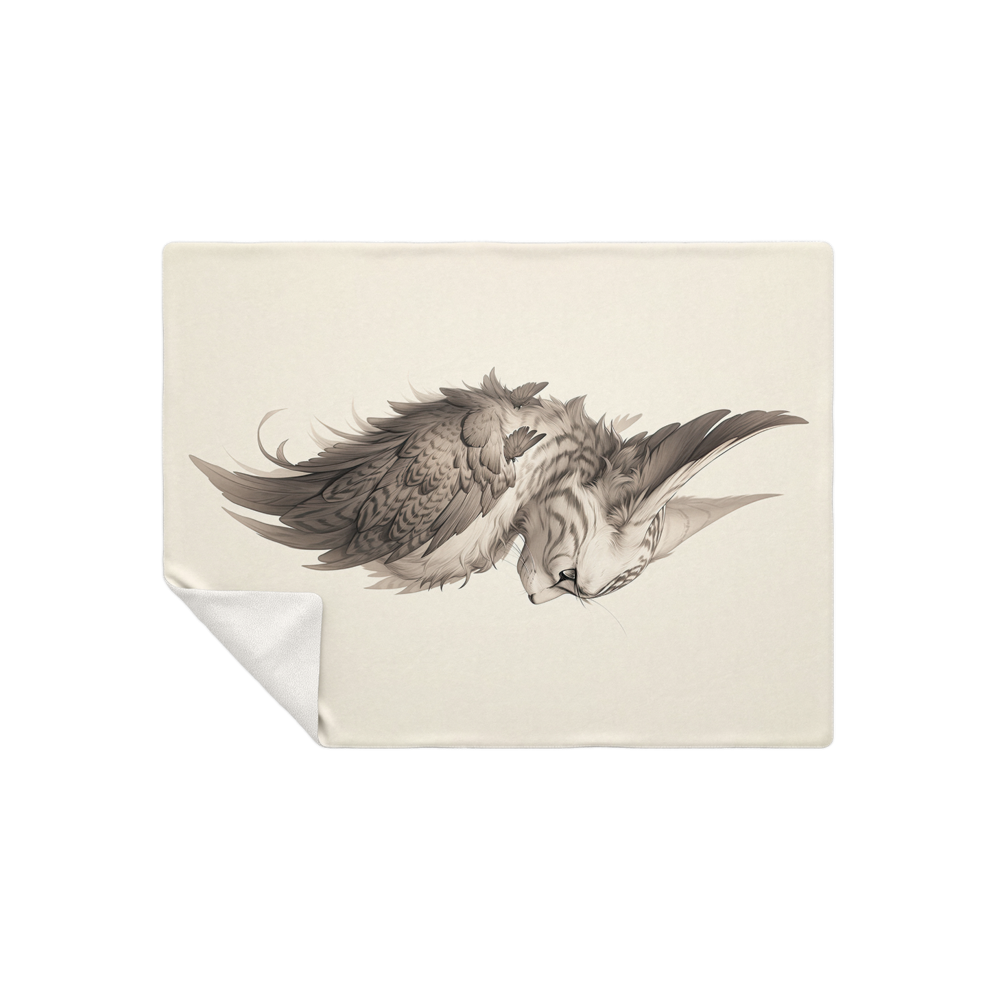 Wing Eared Cat Premium Microfleece Blanket