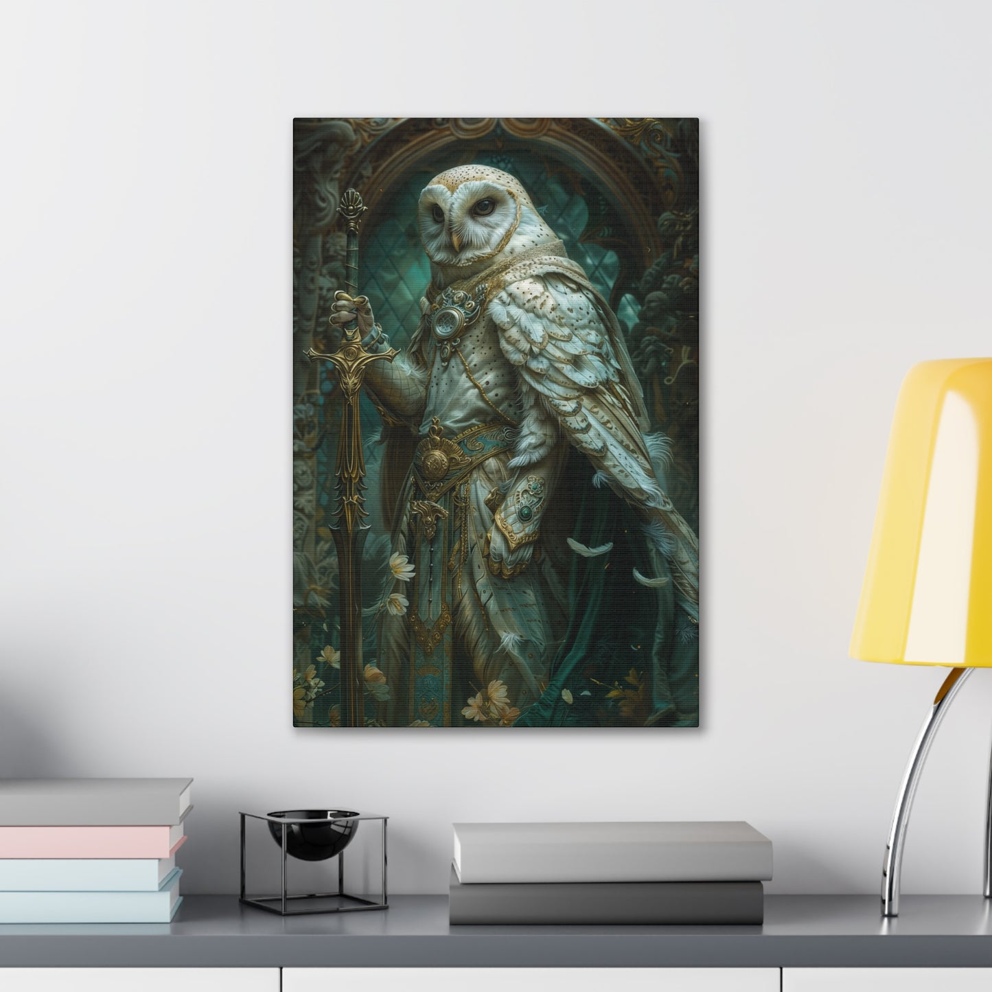 "Whitewing Of The Feathered Dawn" Canvas Stretched, 0.75" - Print