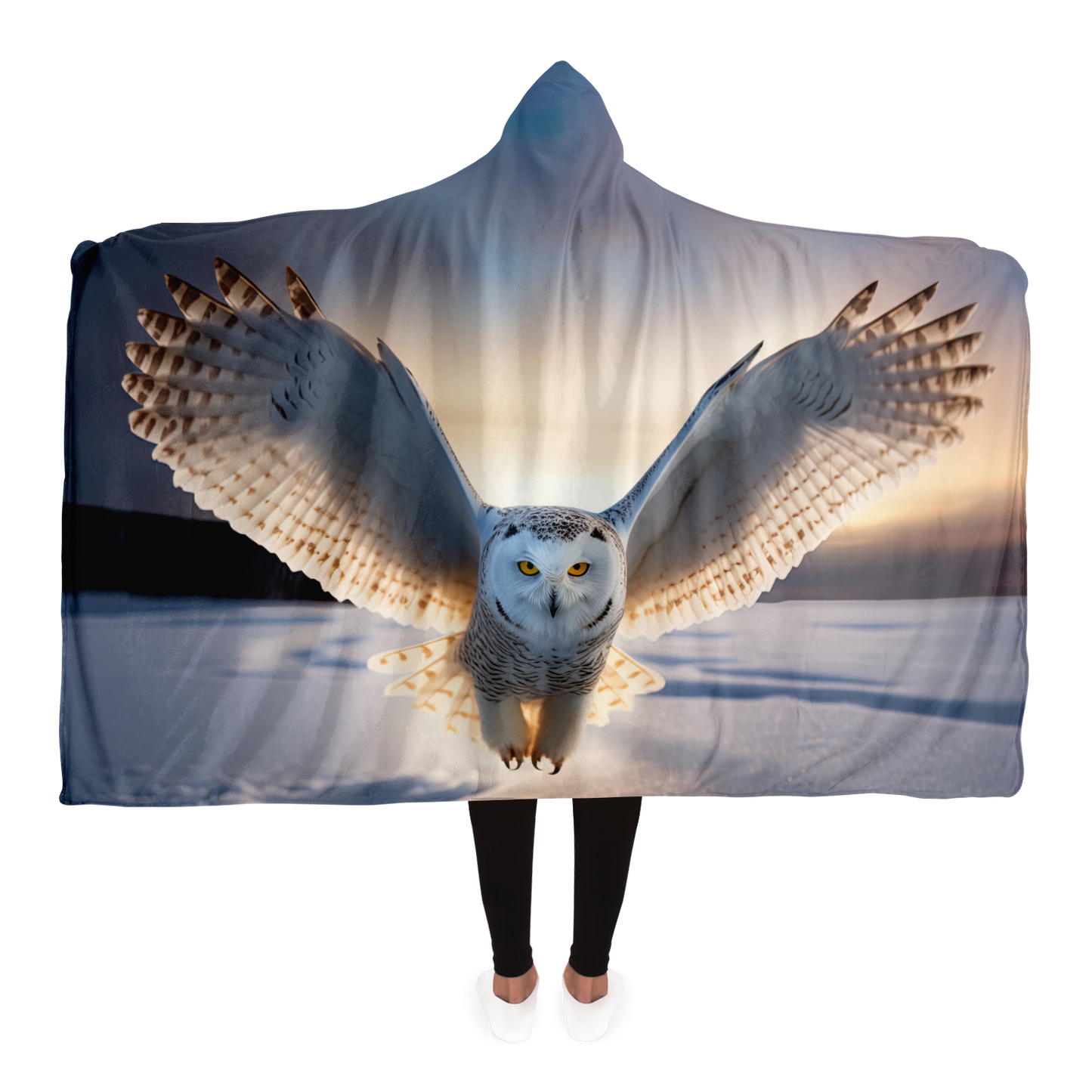 Snow Owl Hooded Blanket