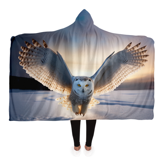 Snow Owl Hooded Blanket