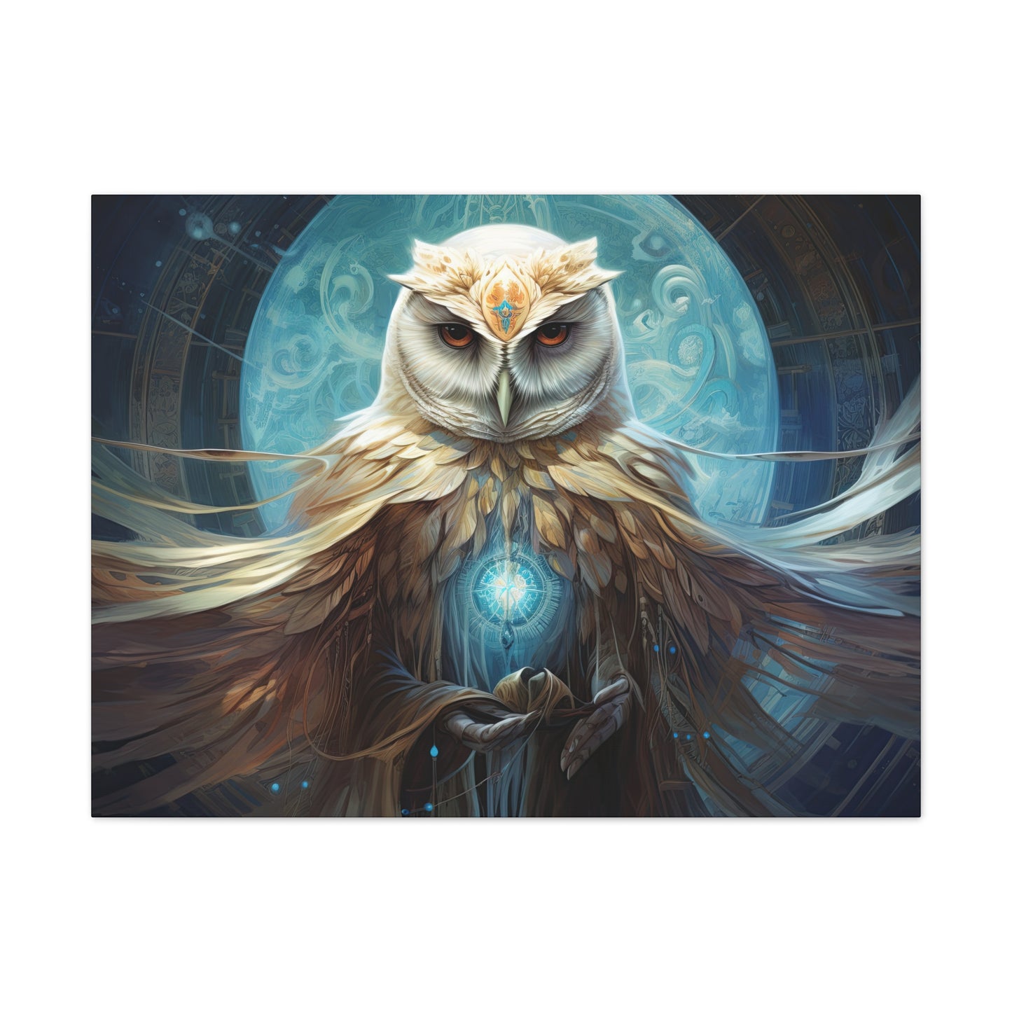 "Owl Deity"  Canvas Stretched, 0.75" - Print