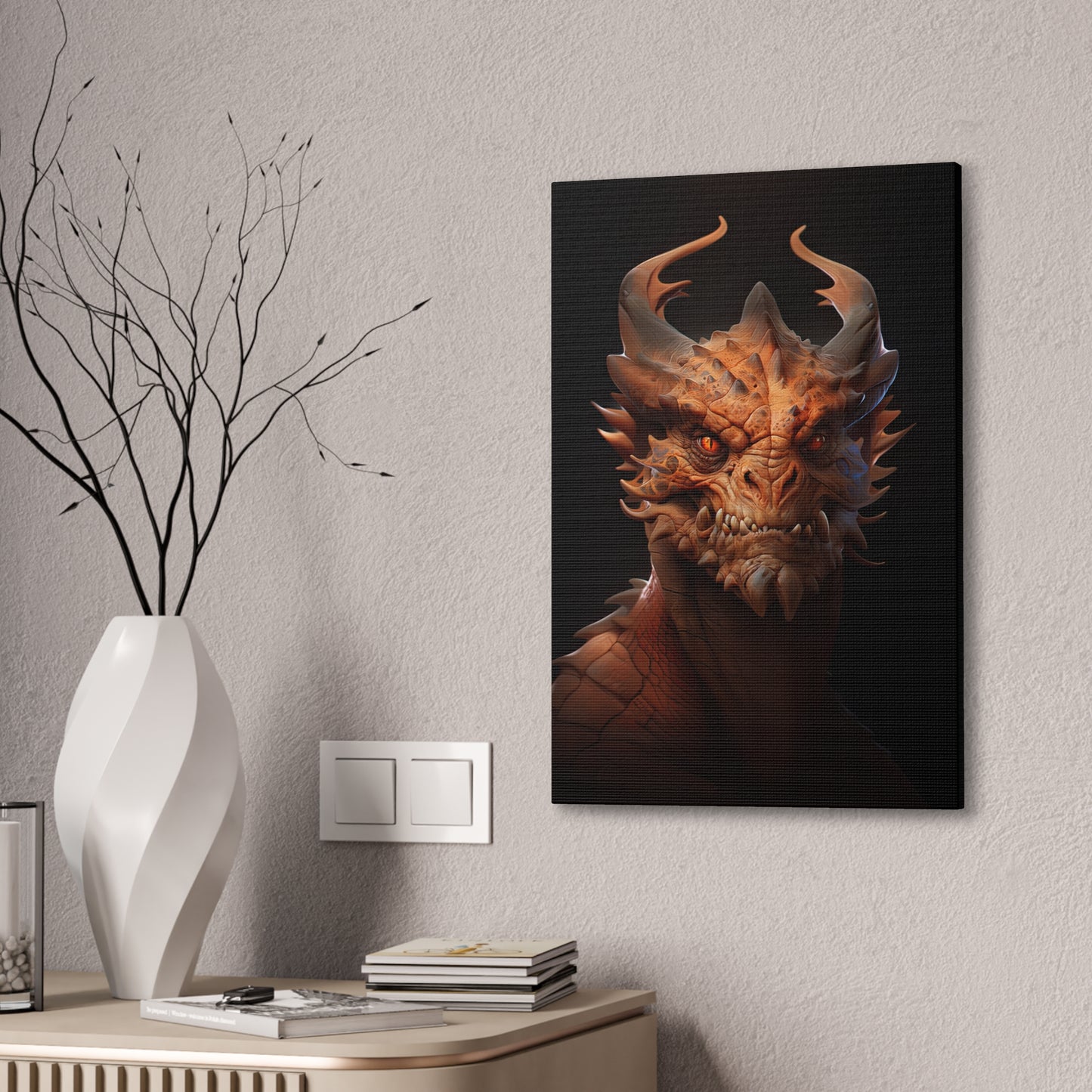 "Dragonfire Draconian" Canvas Stretched, 0.75" - Print