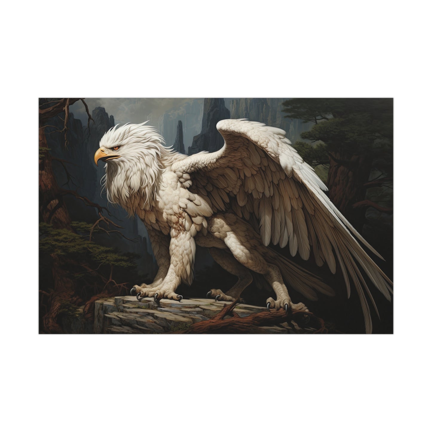 "Forest Sentinel Griffon" Poster - Print