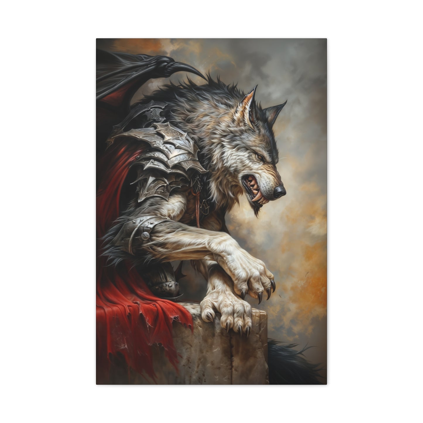 "Dracowolf" Canvas Stretched, 0.75" - Print