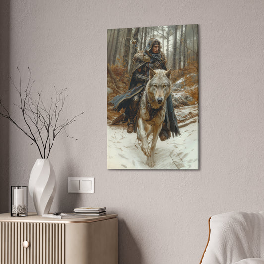 "Wolf Rider" Canvas Stretched, 0.75" - Print