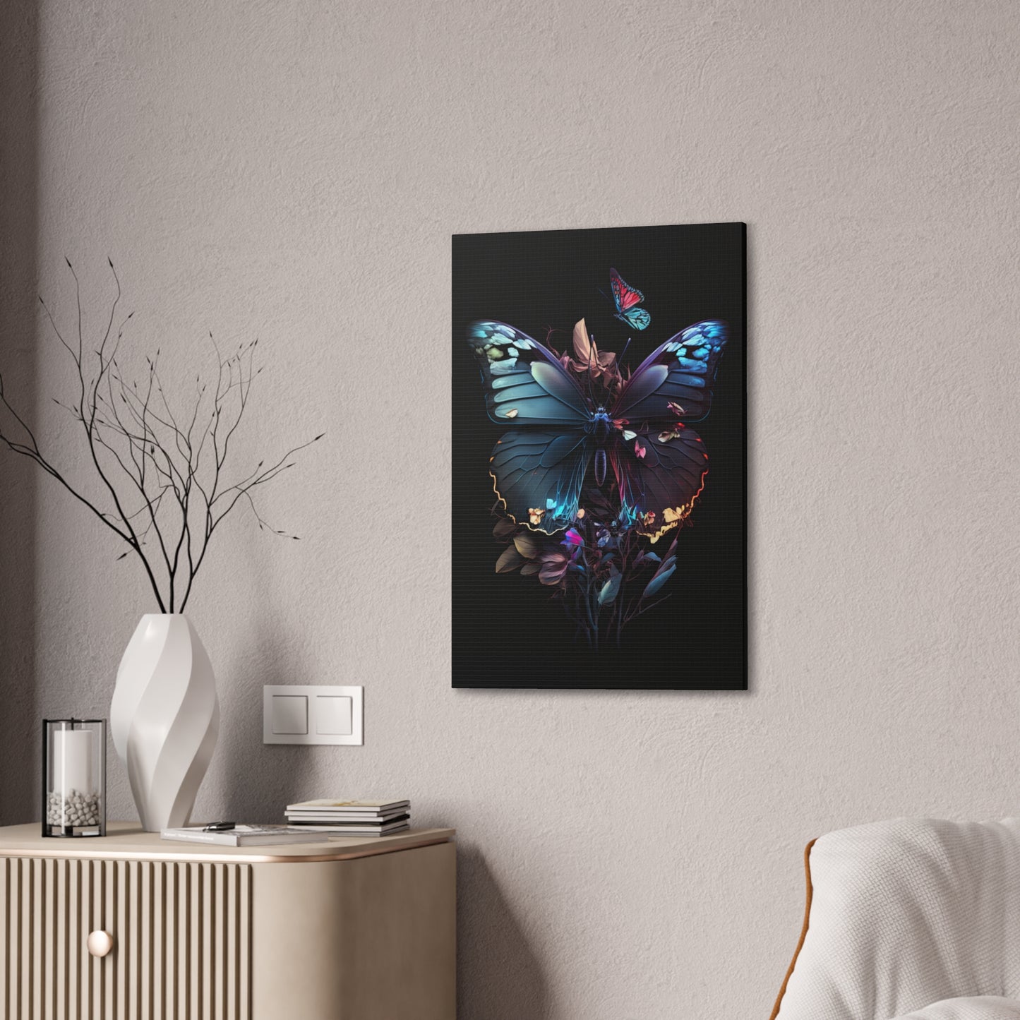 "Black Pearl Butterfly" Canvas Stretched, 0.75" - Print