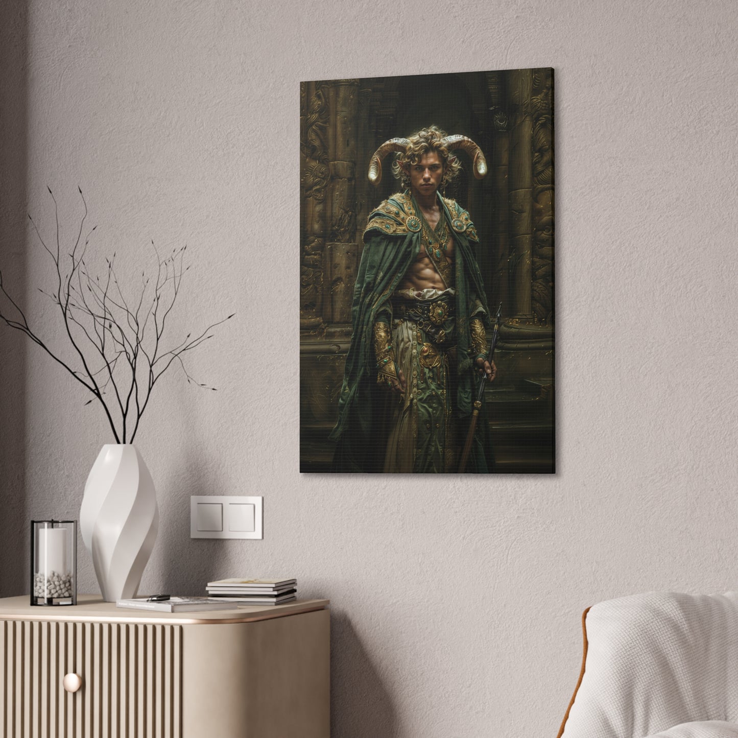 "Mage Temple Guard " Canvas Stretched, 0.75" - Print