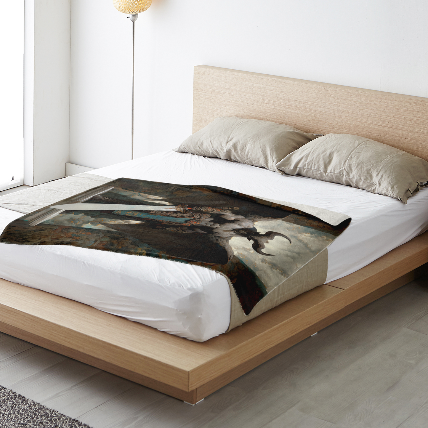 Winged Minotaur Premium Microfleece Blanket