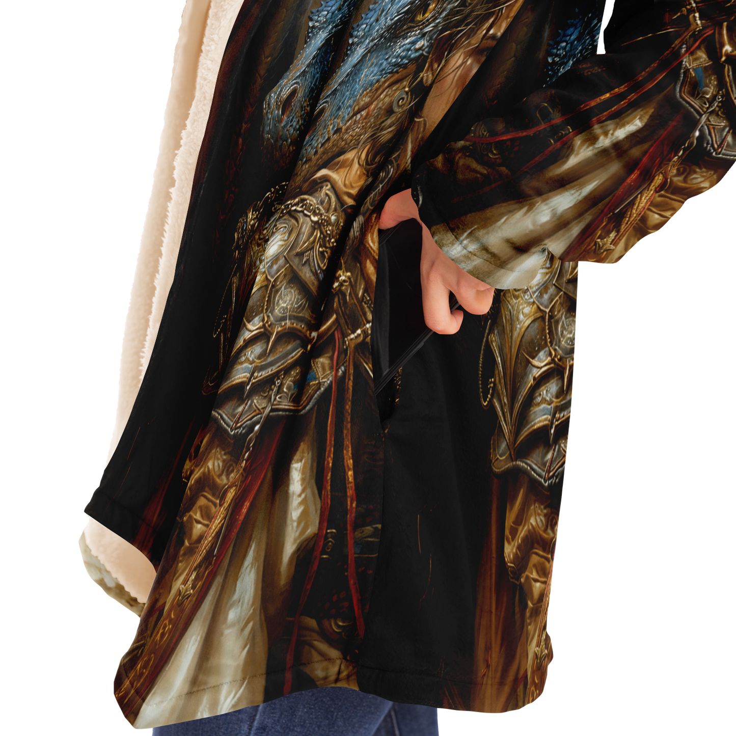 Adventurous Rogue And His Skyward Sidekick Microfleece Cloak