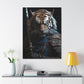 "Tiger Samurai" Canvas Stretched, 0.75" - Print