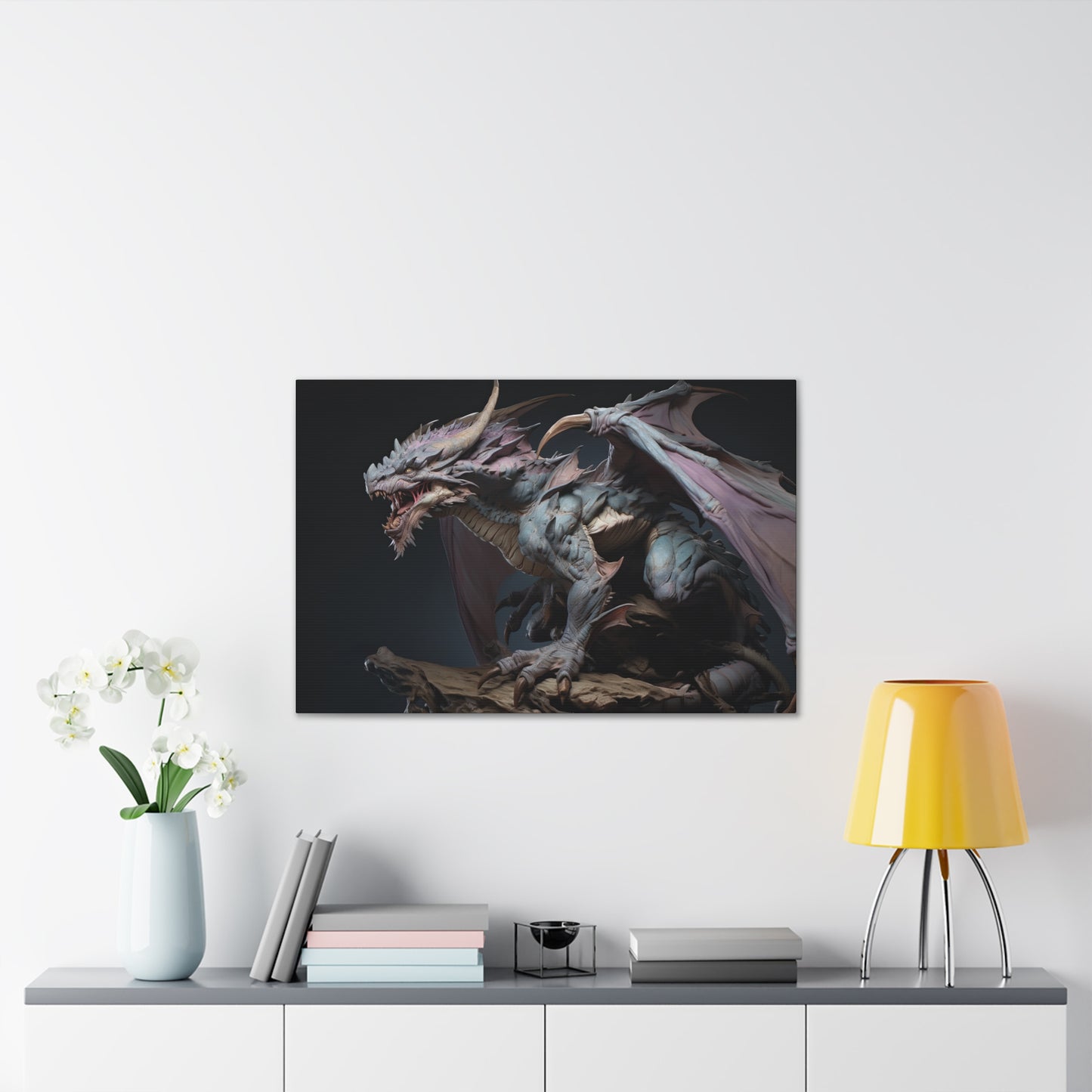 "Lavender Dragon Elder"  Canvas Stretched, 0.75" - Print