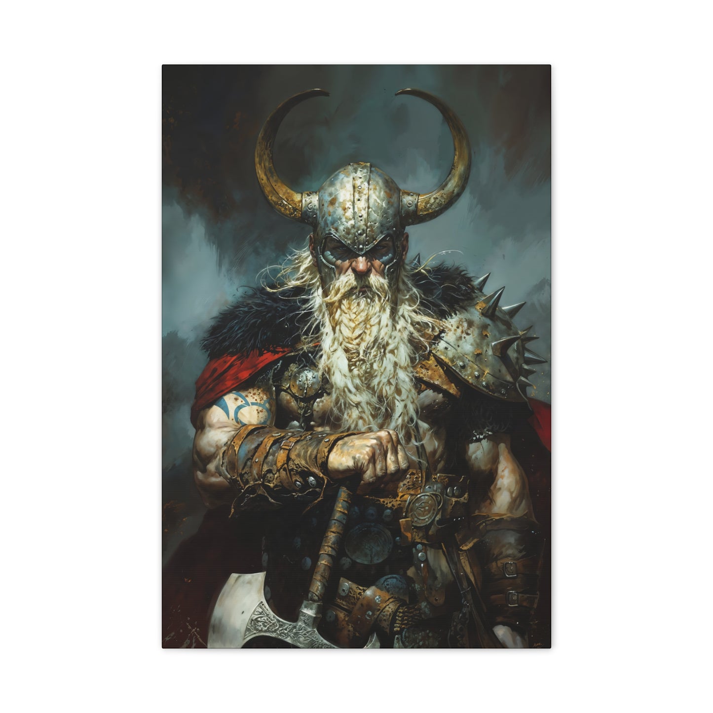 "Battleworn Berserker" Canvas Stretched, 0.75" - Print