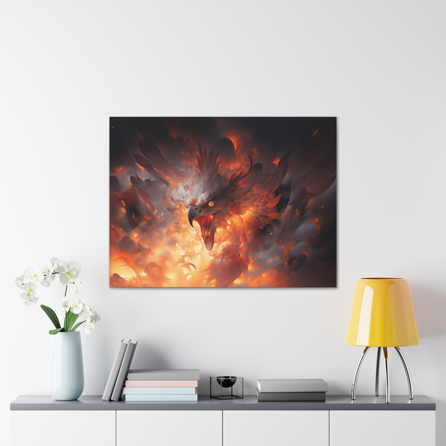 "Phoenix Fury"  Canvas Stretched, 0.75" - Print