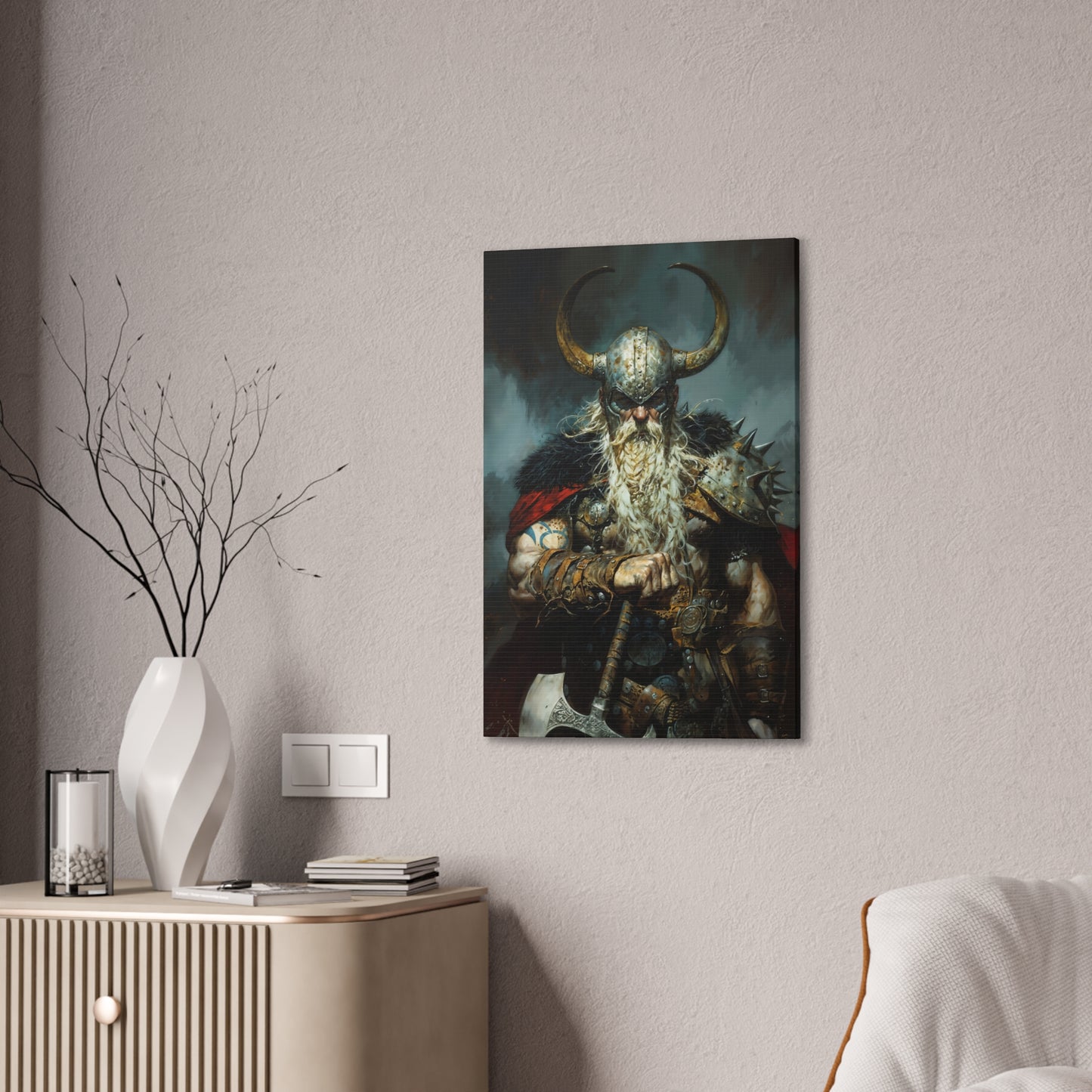 "Battleworn Berserker" Canvas Stretched, 0.75" - Print