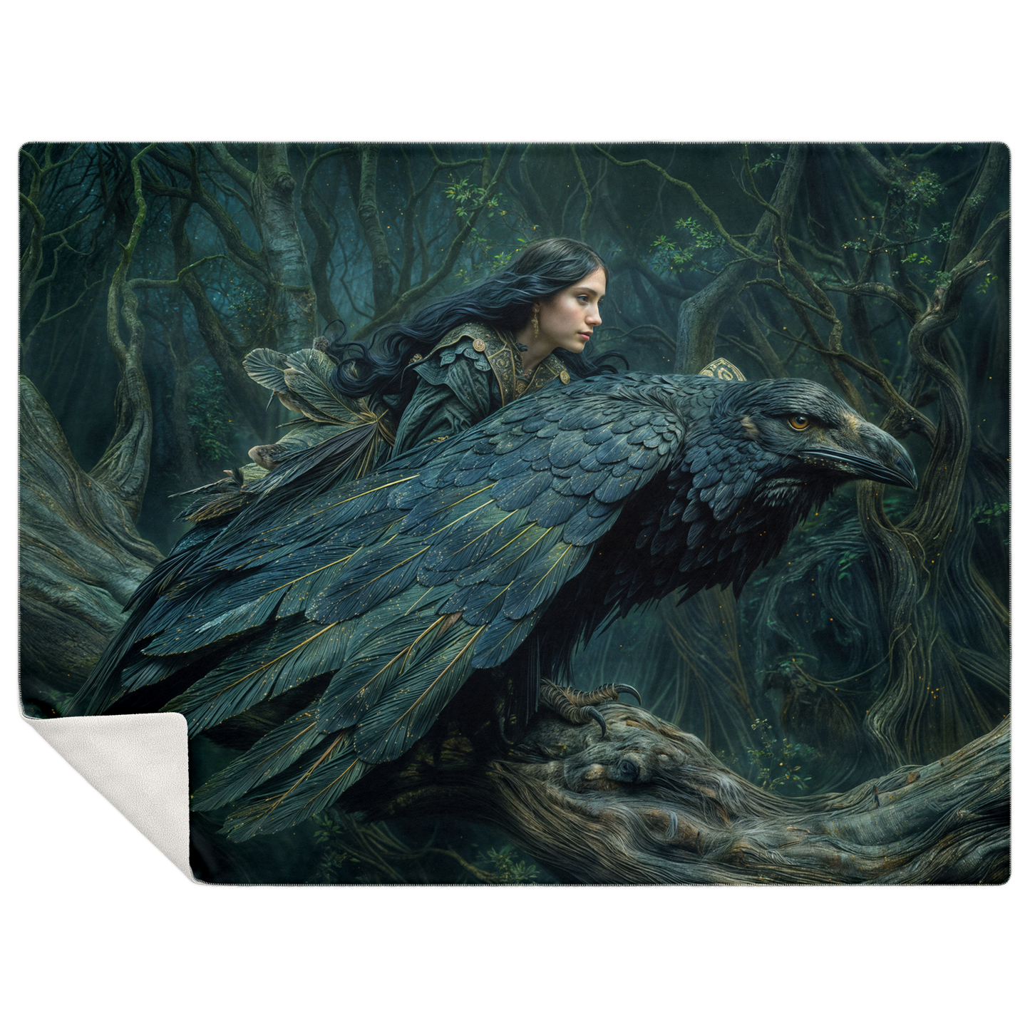 Lady Of The Crows Premium Microfleece Blanket