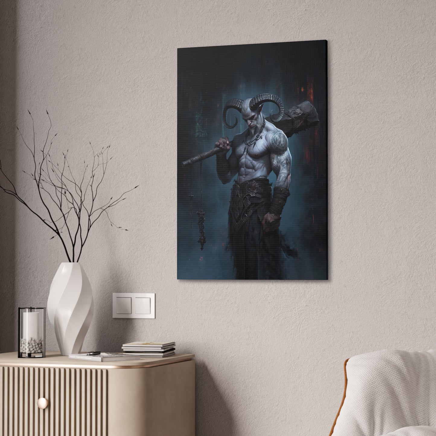 "Fiend" Canvas Stretched, 0.75" - Print