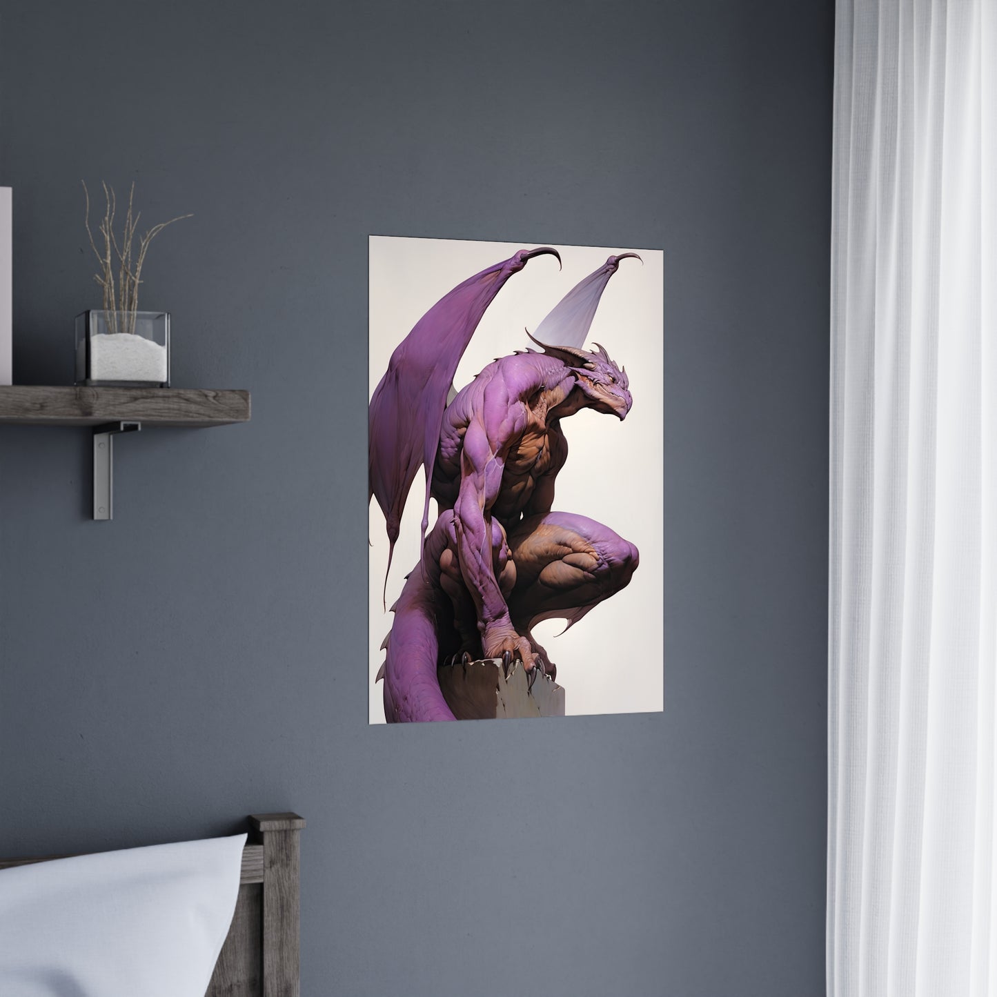 "Zephyrion The Violet Winged Draconian" Poster - Print